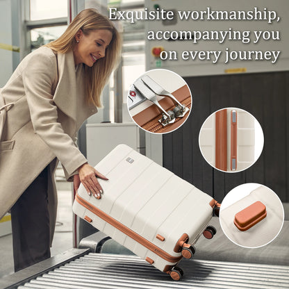 Travel Luggage Set Hard Shell Lightweight Carry Suitcase
