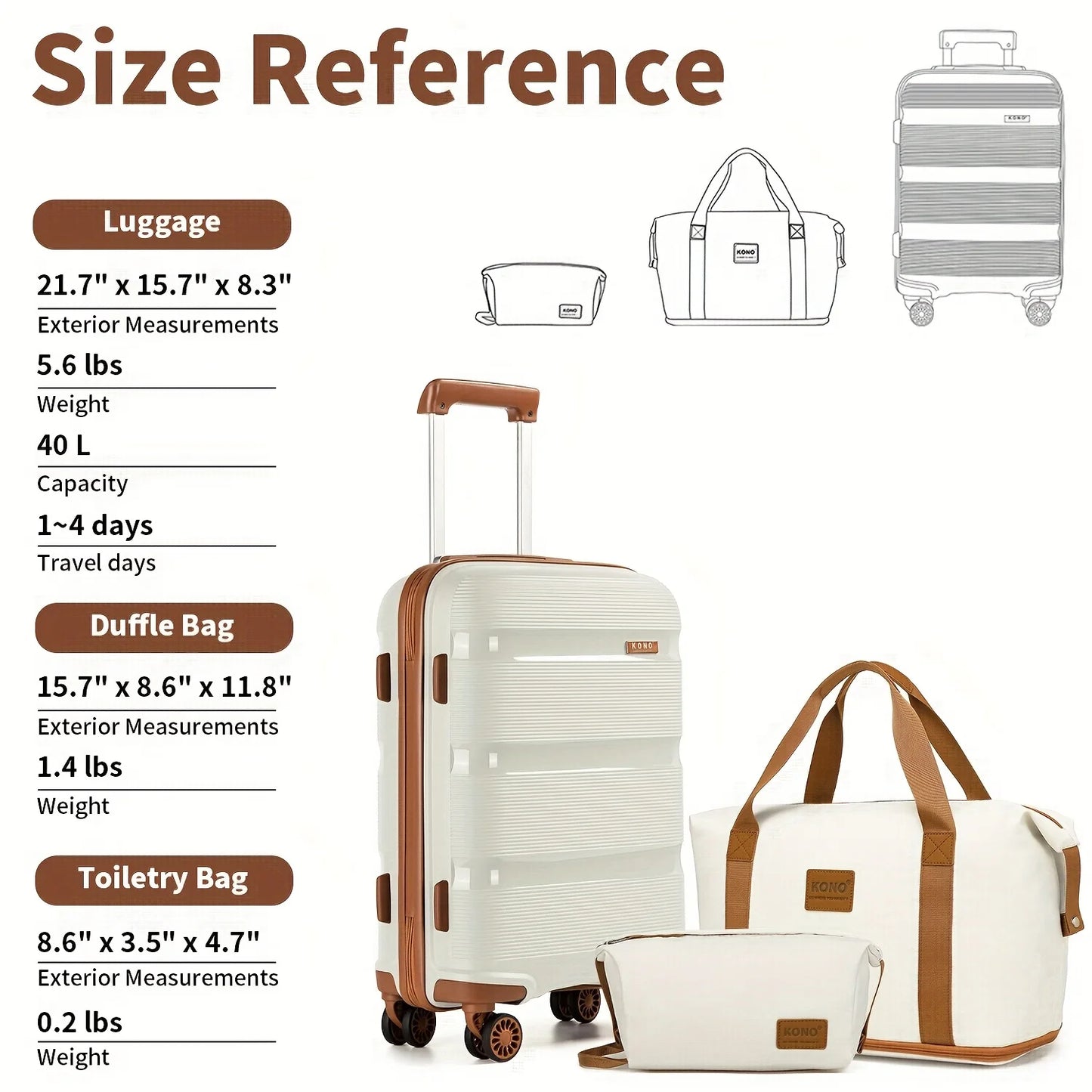Lightweight Hardshell Luggage Set  Carry-On