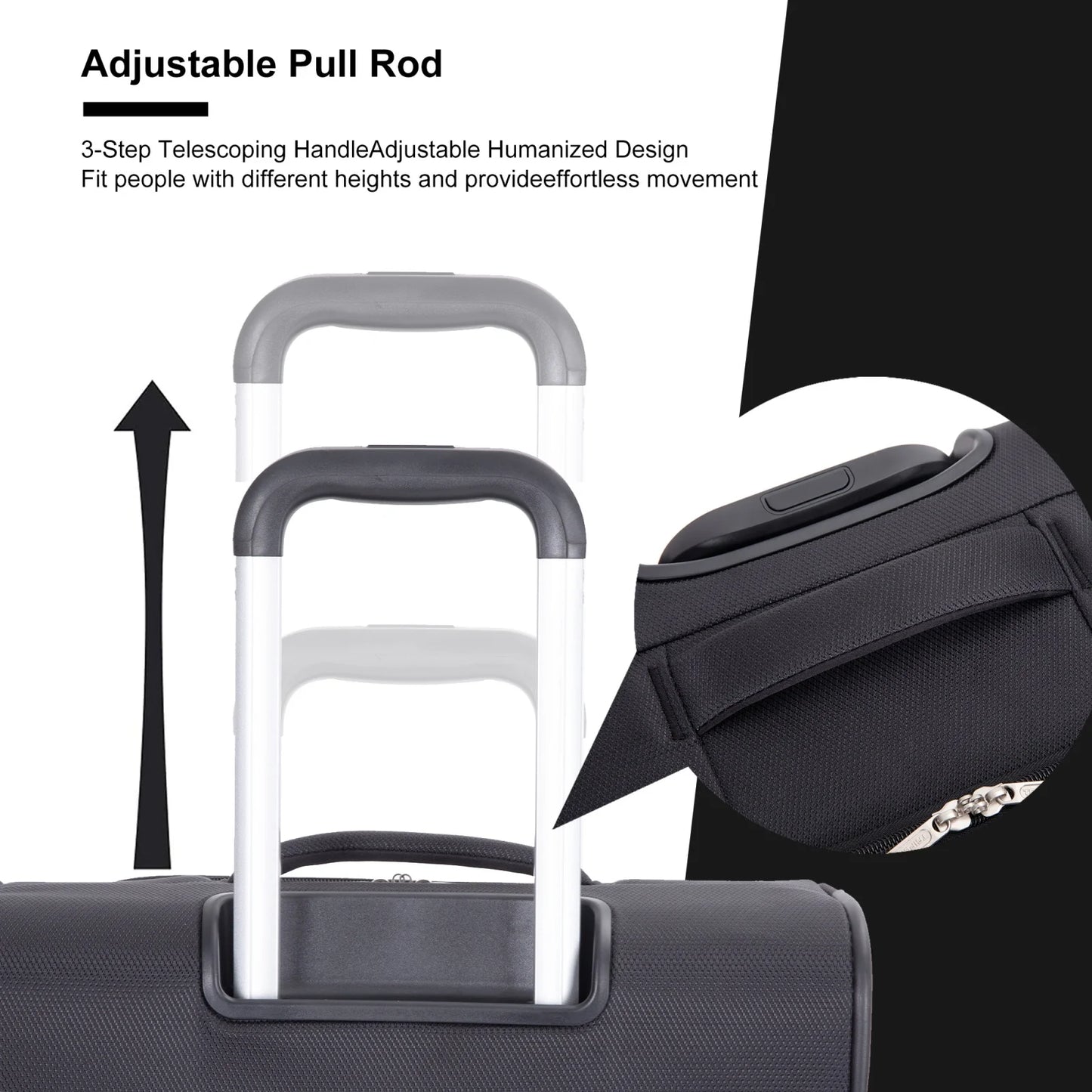 Luggage Set with Expandable, Lightweight Softside