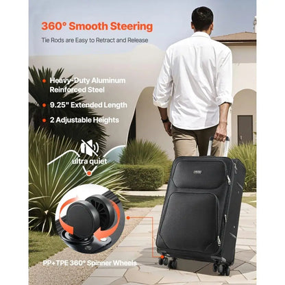 Expandable Softside Luggage with Spinner Wheels