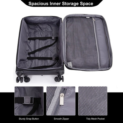 Luggage Set with Expandable, Lightweight Softside