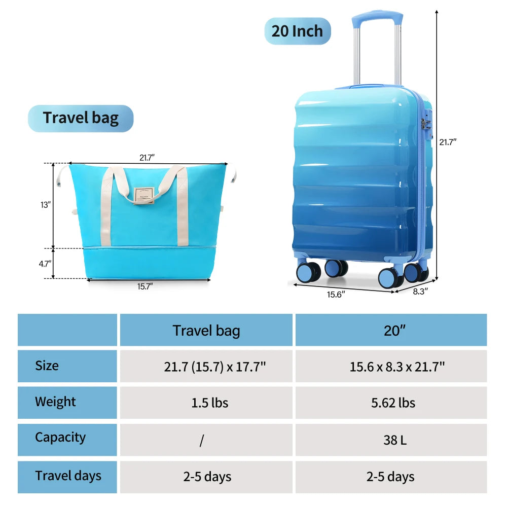 Carry-on Luggage with Cup Holder Lightweight