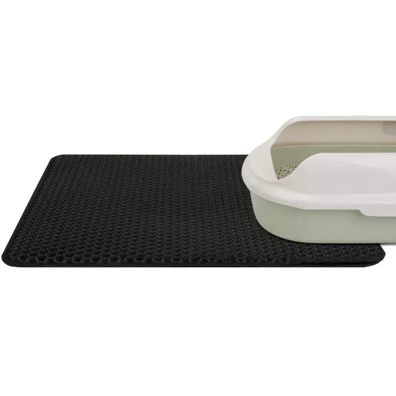 Easy-to-clean waterproof cat litter mat with modern home-friendly design