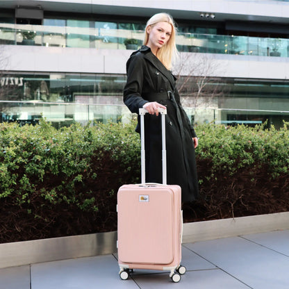 Biggdesign Moods Up 20" Luggage with Cup Holder and USB Port, Pink - 49771900