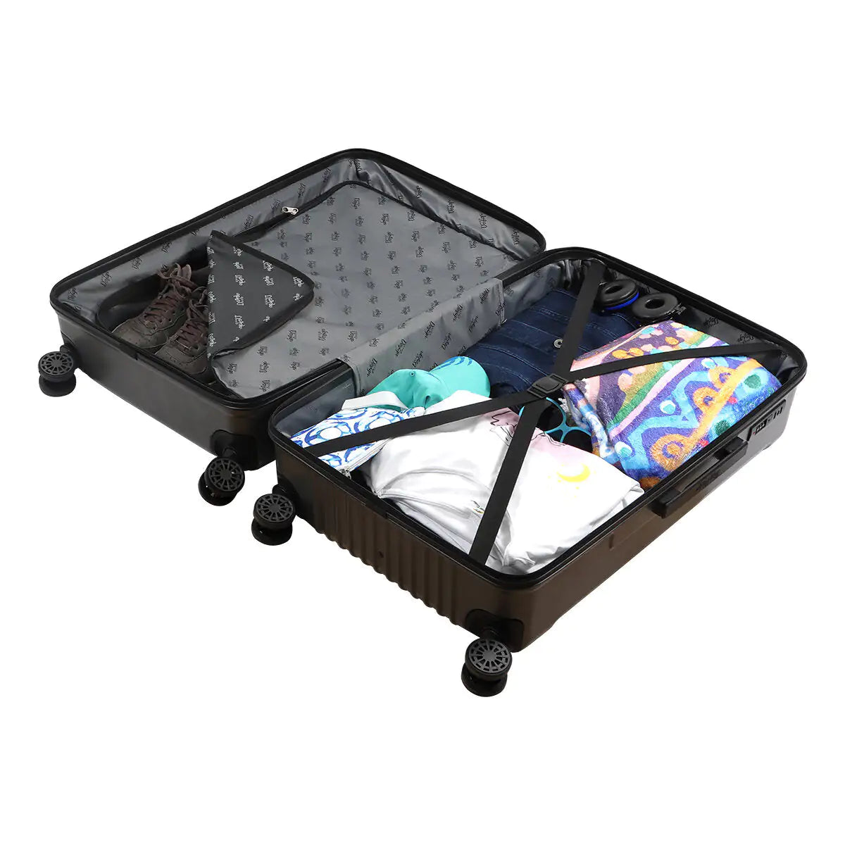 Biggdesign Ocean Hardshell Spinner Luggage Set, Gray, 3 Pcs - 14357517