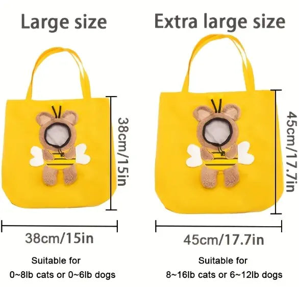 Lightweight pet handbag with cute designs