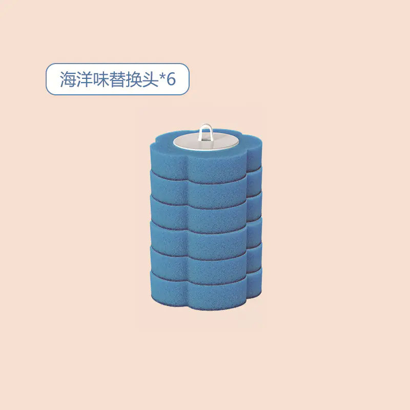 Ocean color toilet brush set with refills