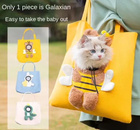 Portable cat and dog carrier with multiple prints