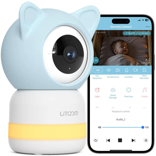Smart Baby Monitor 2K HD Camera with App Control