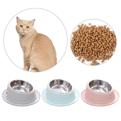 Hat shaped pet food bowl with tilted ergonomic design