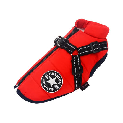 Winter Waterproof Pet Harness – Warm, Reflective & Adjustable Vest
